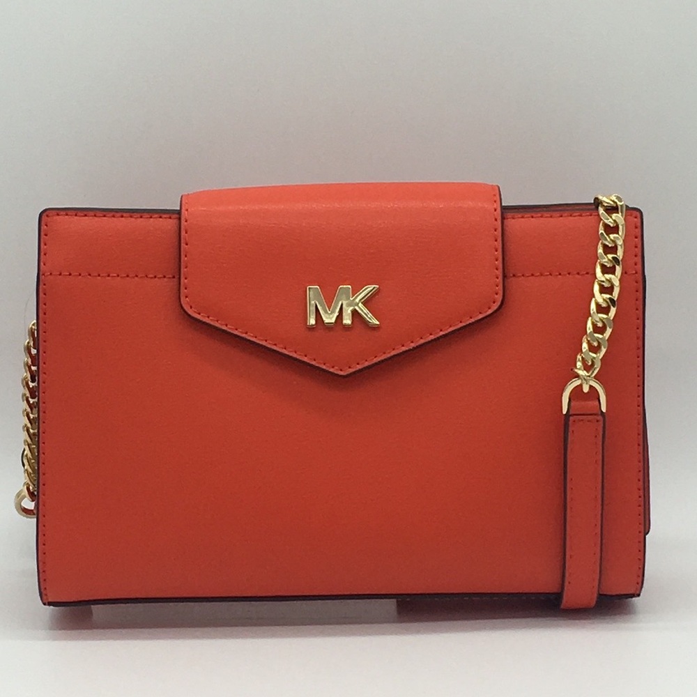 MICHAEL KORS MOTT LG CLUTCH XBODY MANDARIN - Picture 2 of 8